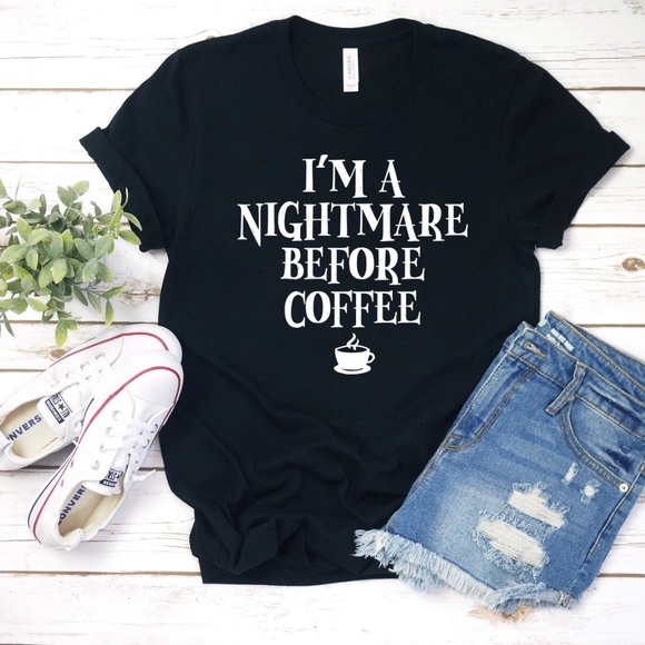 gildan Tops - Nightmare before coffee t-shirts